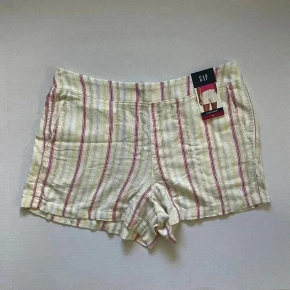 GAP Women’s XL Linen Shorts Pull-On Elastic Waist Lightweight Summer Casual - Picture 2 of 12